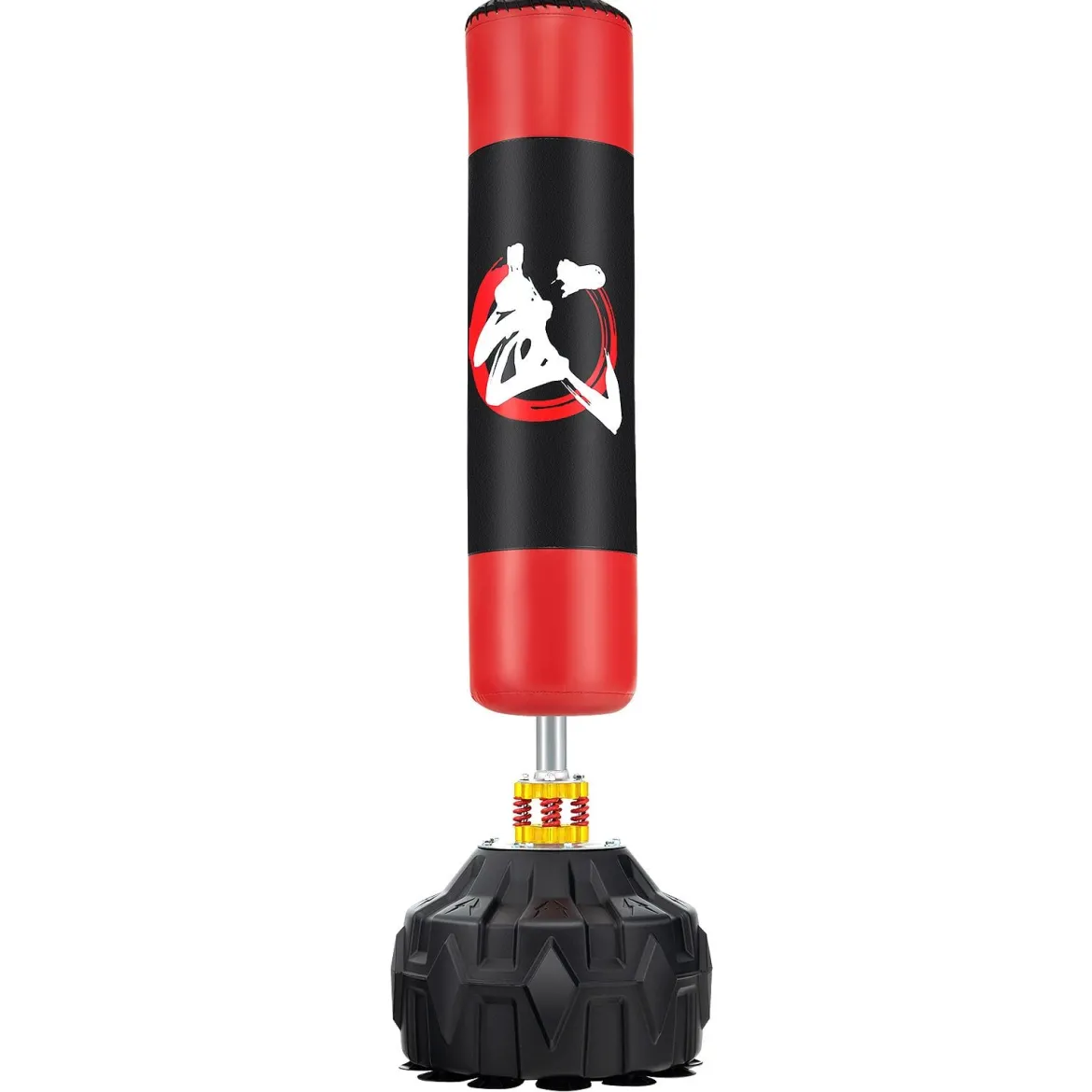 178 cm Freistehender Boxsack Standboxsack mit Befüllbarem Saugfuß MMA Kickboxsack Punching Ball
