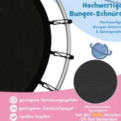 Ø165cm Gartentrampolin mit Sicherheitsnetz Trampolin bis 135KG Belastbar Farben Wählbar