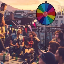 φ 60 cm GlücksradSpielzeug Farbe Rad Spiele für Lotteriespiele Wortspiele 24