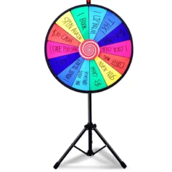 φ 60 cm GlücksradSpielzeug Farbe Rad Spiele für Lotteriespiele Wortspiele 24