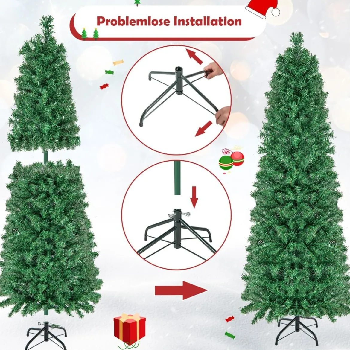 150 cm großer künstlicher Weihnachtsbaum Festtagsbaum zu Hause Grün