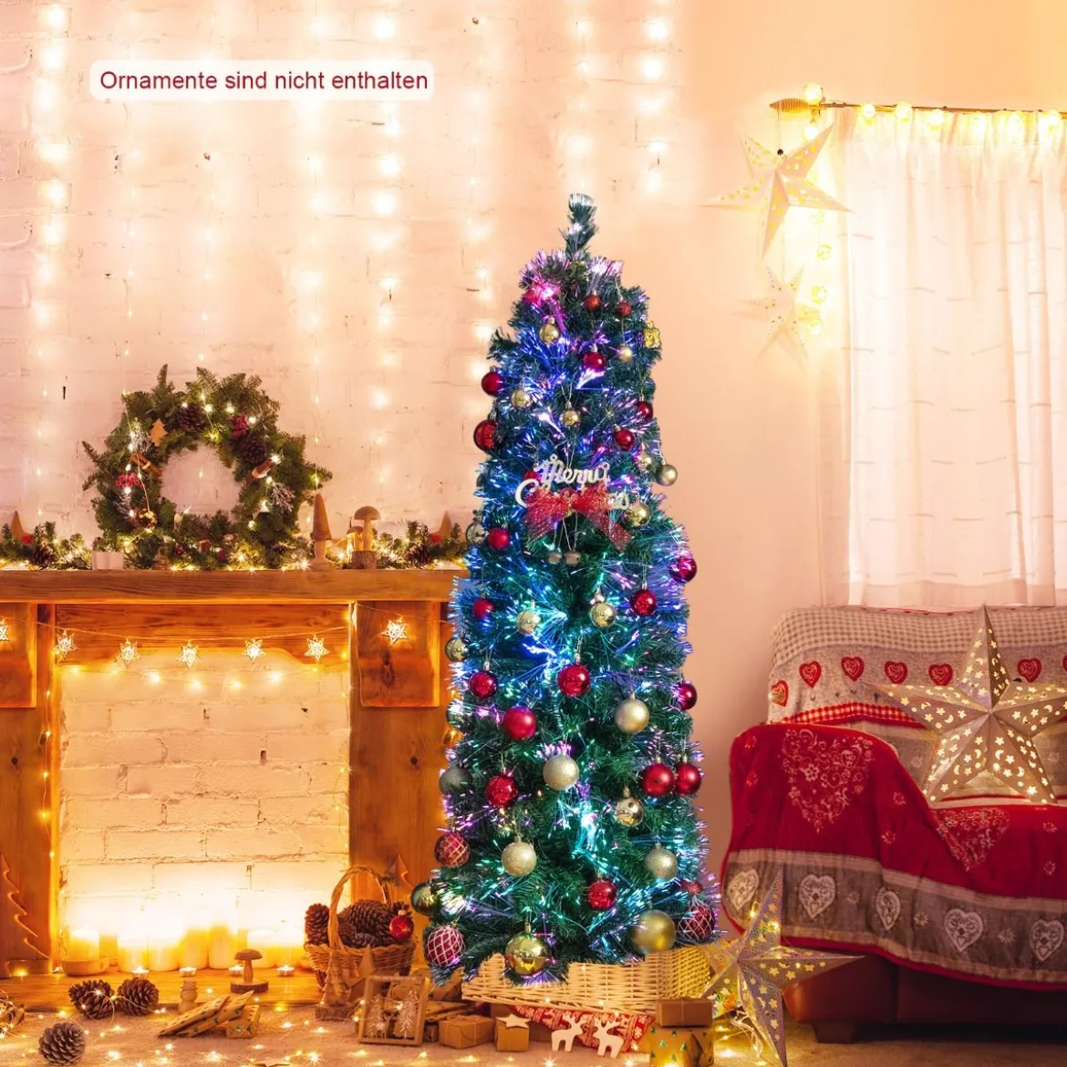 150 cm großer künstlicher Weihnachtsbaum Festtagsbaum zu Hause Grün