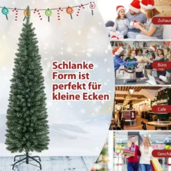 150 cm Großer Künstlicher Weihnachtsbaum Beleuchteter Christbaum Grün