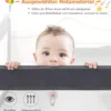 120cm Höhenverstellbares Bettschutzgitter mit Befestigungsgurt geeignet für Doppelmatratzen Grau