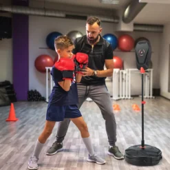 95-126 cm Höhenverstellbares Boxset Stehend Punchingball Standboxsack für Kinder ab 5 J.