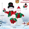200 cm hohe aufblasbare Schneemannfamilie Weihnachtsdekoration mit LED-Lichtern Bunt