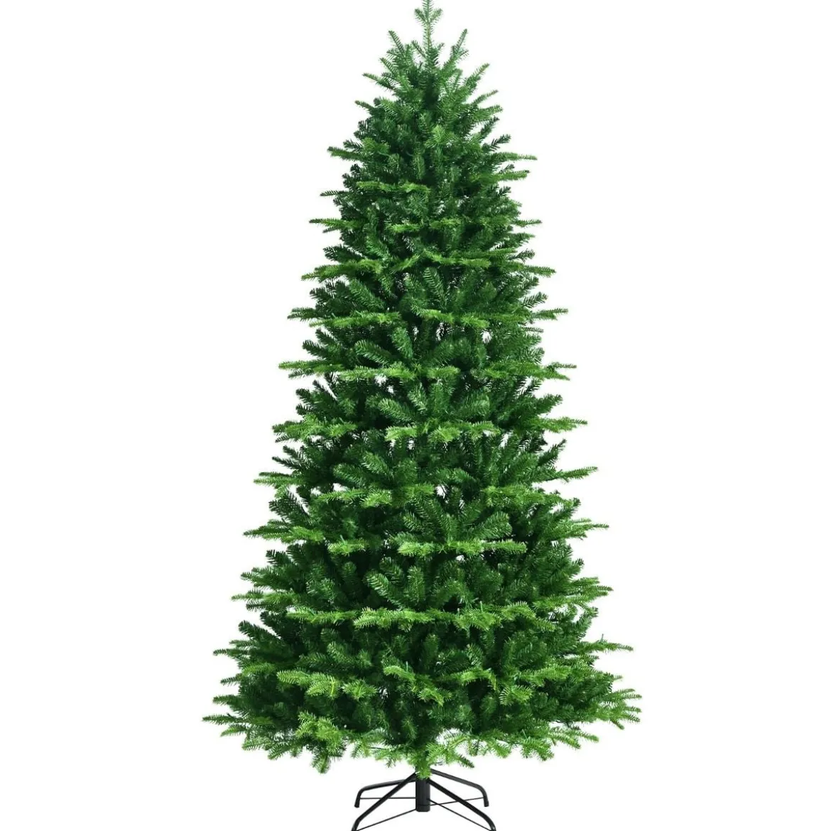 180 cm hoher beleuchteter künstlicher Weihnachtsbaum mit LED-Lichter klappbarer Tannenbaum Grün