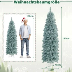 180 cm hoher Beleuchteter Weihnachtsbaum Aufklappbarer Festtagsbaum Grün