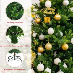 180 cm hoher grüner Klapp-Weihnachtsbaum künstlicher Tannenbaum aus neuem PVC und PE Grün