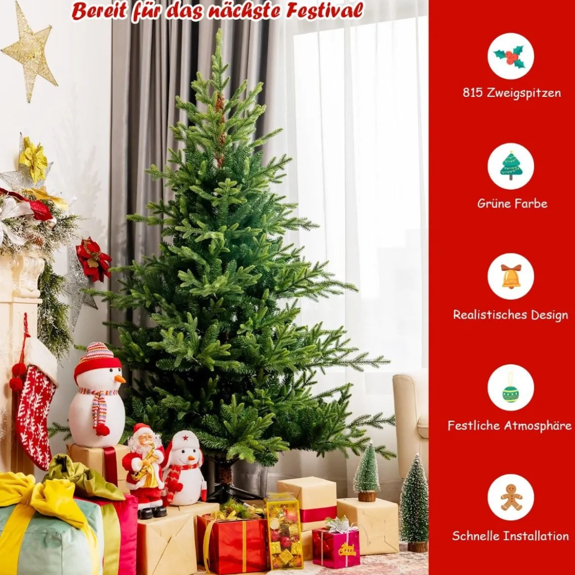180 cm hoher grüner Klapp-Weihnachtsbaum künstlicher Tannenbaum aus neuem PVC und PE Grün