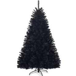 180 cm hoher künstlicher klappbarer Halloween-Weihnachtsbaum PVC Spitzen Schwarz