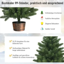 60 cm hoher künstlicher Tischbaum unbeleuchteter künstlicher Weihnachtsbaum Grün