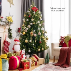 180 cm hoher künstlicher Weihnachtsbaum Tannenbaum Kunstbaum mit klappbarer Metallständer