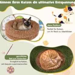 152 cm hoher Kratzbaum für Hauskatzen mehrstöckiger Katzenturm mit Sisalpfosten