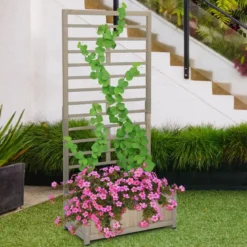 171cm hoher Pflanzkasten mit Spalier erhöhtes Gartenbeet Blumenhalter für den Garten Hof Balkon