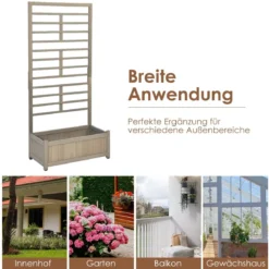 171cm hoher Pflanzkasten mit Spalier erhöhtes Gartenbeet Blumenhalter für den Garten Hof Balkon