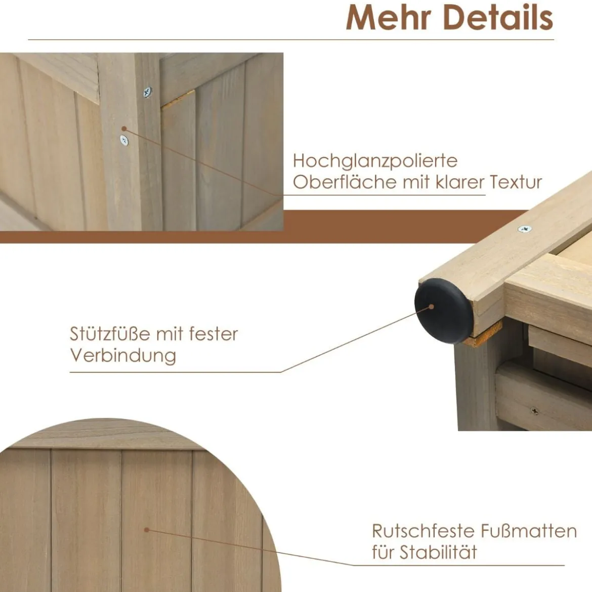 171cm hoher Pflanzkasten mit Spalier erhöhtes Gartenbeet Blumenhalter für den Garten Hof Balkon