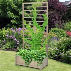 171cm hoher Pflanzkasten mit Spalier erhöhtes Gartenbeet Blumenhalter für den Garten Hof Balkon