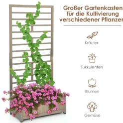 171cm hoher Pflanzkasten mit Spalier erhöhtes Gartenbeet Blumenhalter für den Garten Hof Balkon