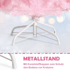 150 cm hoher rosa Weihnachtsbaum voller künstlicher Weihnachtsbaum mit buntem Glitzer