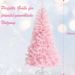 150 cm hoher rosa Weihnachtsbaum voller künstlicher Weihnachtsbaum mit buntem Glitzer