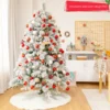 180 cm Hoher Verschneiter Künstlicher Weihnachtsbaum mit 610 PVC- und PE-Zweigen