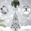 180 cm Hoher Verschneiter Schlanker Weihnachtsbaum Künstlicher Weihnachtsbaum