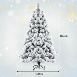 180 cm Hoher Verschneiter Schlanker Weihnachtsbaum Künstlicher Weihnachtsbaum