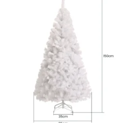 150 cm Hoher Weißer Künstlicher Weihnachtsbaum Scharnier-Weihnachtsbaum aus Premium-PVC