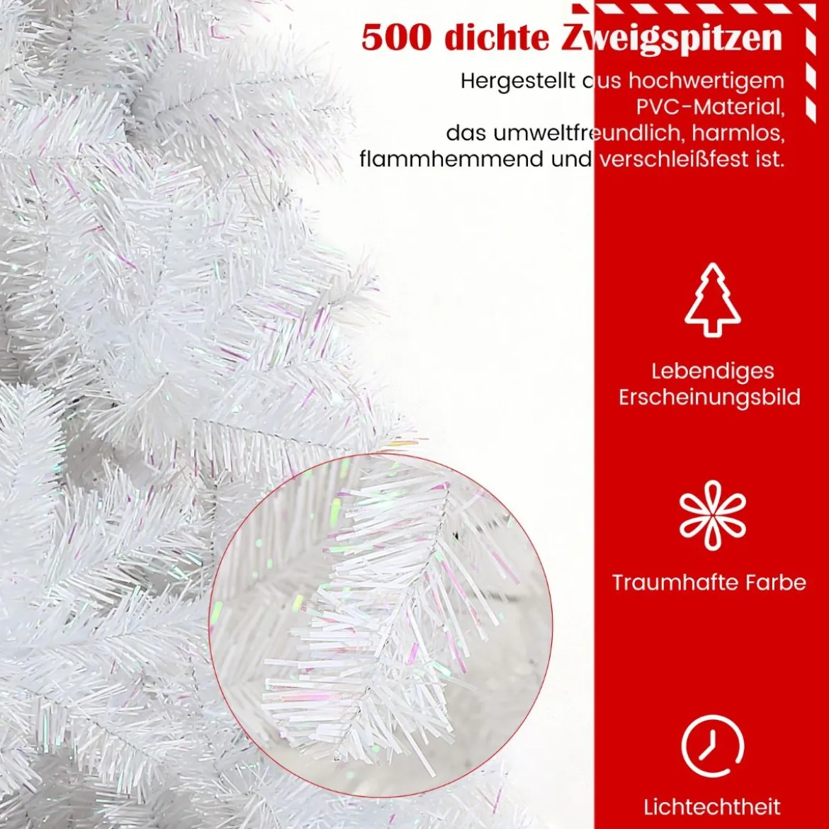 150 cm Hoher Weißer Künstlicher Weihnachtsbaum Scharnier-Weihnachtsbaum aus Premium-PVC