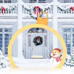 313 cm Hoher Weihnachtsbogen mit Beleuchtung Weihnachten Torbogen Groß Weihnachtsdeko