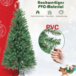 180 cm Hohe Weihnachtsfichte Feiertags-Weihnachtsbaum mit Metallständer Bunt