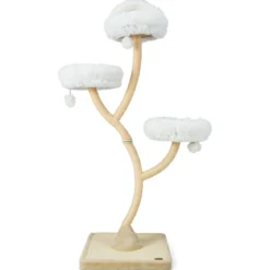 178 cm Katzenbaum mit Sisal-Kratzsäulen & 3 Warmen Liegeflächen & Plüschbälle