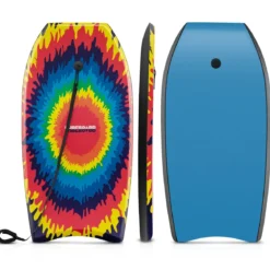 104 cm Kinder Bodyboard mit EPS-Kern & XPE-Deck & HDPE-Unterseite & Handgelenkschlaufe Explosionsmuster