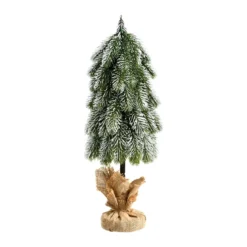 49 cm künstlicher Tisch-Weihnachtsbaum mit Schnee aus neuem PE Miniatur-Weihnachtsbaum Grün + Weiß