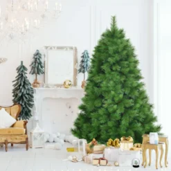 180 cm Künstlicher Weihnachtsbaum Christbaum PVC Nadeln Kunstbaum mit Metallständer Grün