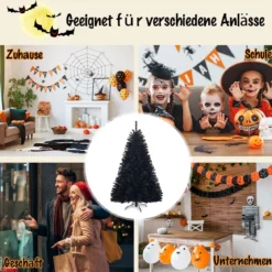 225 cm künstlicher Weihnachtsbaum Christbaum Kunstbaum weinachten Dekobaum Schwarz
