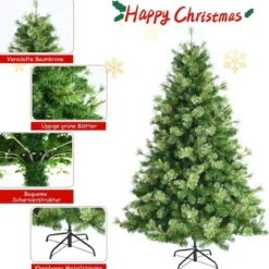 180 cm künstlicher Weihnachtsbaum luxuriöser klappbarer Weihnachtsbaum aus 100% neues PVC Grün