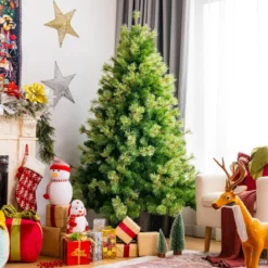 180 cm künstlicher Weihnachtsbaum luxuriöser klappbarer Weihnachtsbaum aus 100% neues PVC Grün