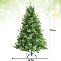 180 cm künstlicher Weihnachtsbaum luxuriöser klappbarer Weihnachtsbaum aus 100% neues PVC Grün