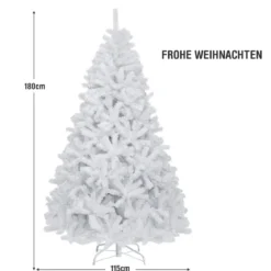 180 cm Künstlicher Weihnachtsbaum mit 1477 Zweigen Tannenbaum für Zuhause