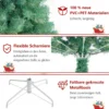225 cm Künstlicher Weihnachtsbaum mit Beleuchtung Tannenbaum mit warmweißen LED-Lichtern Grün