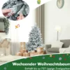 135 cm Künstlicher Weihnachtsbaum mit Beleuchtung und Schnee Tannenbaum mit 120 warmweißen LED-Lichtern