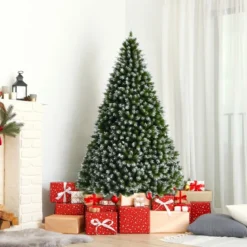 150 cm künstlicher Weihnachtsbaum mit Schnee luxuriöser verschneiter Weihnachtsbaum Grün