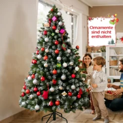 150 cm künstlicher Weihnachtsbaum mit Schnee luxuriöser verschneiter Weihnachtsbaum Grün