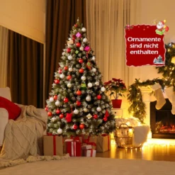150 cm künstlicher Weihnachtsbaum mit Schnee luxuriöser verschneiter Weihnachtsbaum Grün