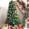 180 cm künstlicher Weihnachtsbaum Christbaum Glocke Design mit 1130 üppigen Zweigen Grün