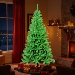 180 cm Künstlicher Weihnachtsbaum im Dunkeln Leuchtend Tannenbaum Christbaum Kunstbaum