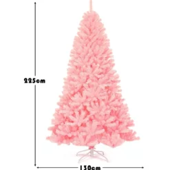 225 cm Künstlicher Weihnachtsbaum Christbaum PVC-Material Kunstbaum Weihnachten Rosa