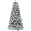 210 cm Künstlicher Weihnachtsbaum schneebedeckter Weihnachtsbaum vormontierter klappbarer Tannenbaum Grün